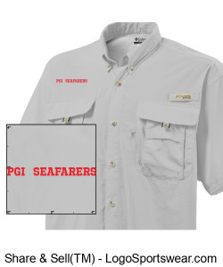 Columbia Bahama Fishing Shirt   Logo on Back and Lettering on front Design Zoom
